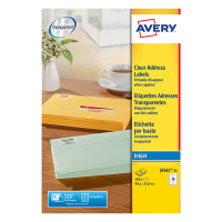 Avery zweckform J8562-25 étiquettes transparentes 99,1 x 33,9 mm (400 pièces) J8562-25 212548
