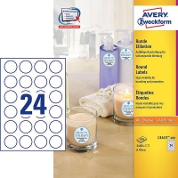 Avery zweckform L3415-100 étiquettes produits Ø 40 mm (2400 pièces) - blanc L3415-100 212462