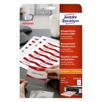 Avery zweckform L4726-20 inserts microperforés pour badges 40 x 75 mm (240 pièces) - blanc L4726-20 212586