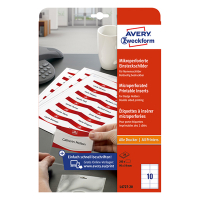 Avery zweckform L4727-20 inserts microperforés pour badges 54 x 90 mm (200 pièces) - blanc L4727-20 212588