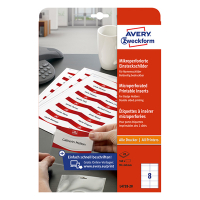 Avery zweckform L4728-20 inserts microperforés pour badges 60 x 90 mm (160 pièces) - blanc L4728-20 212590