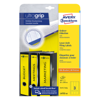 Avery zweckform L4755-20 étiquettes dos de classeur 61 x 297 mm (60 pièces) - jaune L4755-20 212130