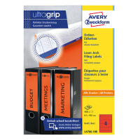 Avery zweckform L4766-100 étiquettes dos de classeur 192 x 61 mm (400 pièces) - rouge L4766-100 212116