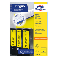 Avery zweckform L4769-100 étiquettes dos de classeur 192 x 61 mm (400 pièces) - jaune L4769-100 212122
