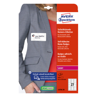Avery zweckform L4784-20 badges adhésifs en tissu 63,5 x 29,6 mm (540 pièces) - blanc/bleu L4784-20 212596