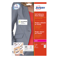 Avery zweckform L4785-20 étiquettes badges en tissu pour imprimante laser 50 x 80 mm (200 pièces) - blanc L4785-20 212592