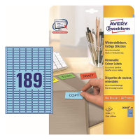 Avery zweckform L6048-20 étiquettes 25,4 x 10 mm (3780 étiquettes) - bleu AV-L6048-20 212819
