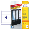 Avery zweckform L6061-25 étiquettes dos de classeur 192 x 59 mm (100 pièces) - blanc