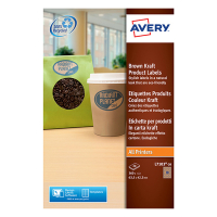 Avery zweckform L7103-20 étiquettes produits ovales couleur kraft 63,5 x 42,3 (360 pièces) L7103-20 212602