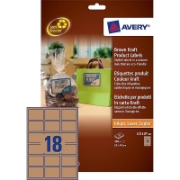 Avery zweckform L7110-20 étiquettes produits rectangulaires 62 x 42 mm couleur kraft (360 pièces) L7110-20 212618