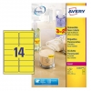 Avery zweckform L7263Y-25 étiquettes fluorescentes 99,1 x 38,1 mm (350 pièces) - jaune