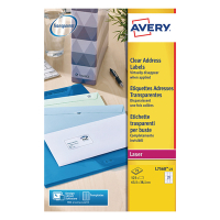 Avery zweckform L7560-25 étiquettes transparentes 63,5 x 38,1 mm (525 pièces) L7560-25 212540