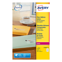 Avery zweckform L7563-25 étiquettes transparentes 99,1 x 38,1 mm (350 pièces) L7563-25 212550