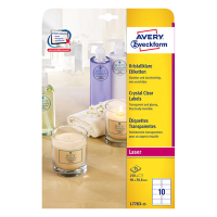 Avery zweckform L7783-25 étiquettes transparentes 96 x 50,8 mm (250 pièces) L7783-25 212675
