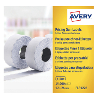 Avery zweckform PLP1226 rouleaux d'étiquettes 26 x 12 mm (15 000 étiquettes) - blanc AV-PLP1226 212665