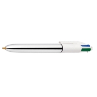 BIC 4 Colours Shine stylo à bille - argent 9193800 224646