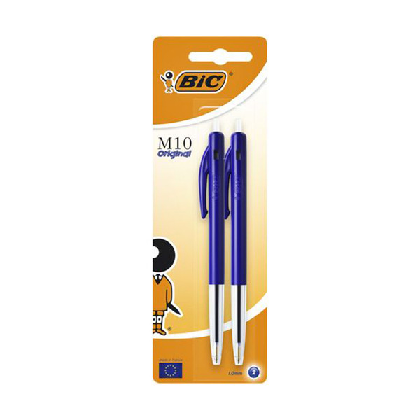 BIC M10 Clic stylo à bille médium (2 pièces) - bleu 60141B 224648 - 1