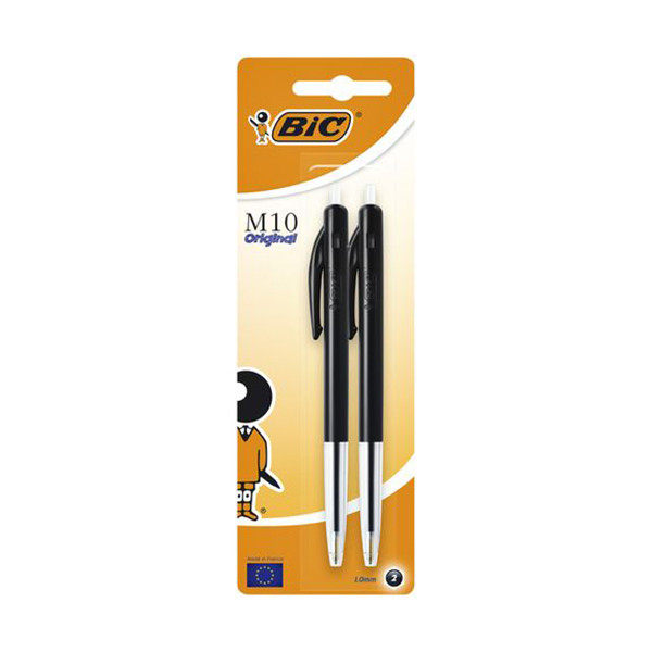 BIC M10 Clic stylo à bille médium (2 pièces) - noir 12805Z 224649 - 1