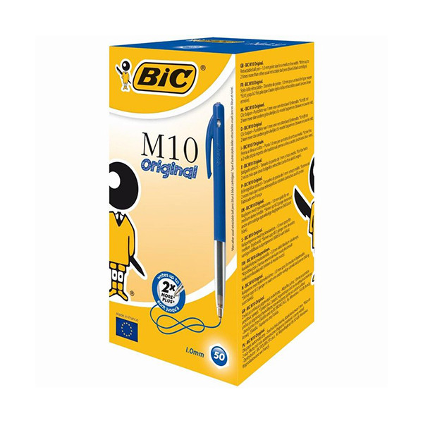 BIC M10 Clic stylo à bille médium (50 pièces) - bleu 1199190121 224600 - 1