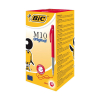 BIC M10 Clic stylo à bille médium (50 pièces) - rouge