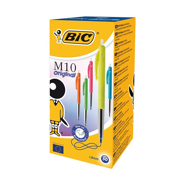 BIC M10 Clic stylo à bille medium (50 pièces) - assorti 8935821 224661 - 1