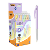 BIC M10 Clic stylo à bille medium (50 pièces) - assorti pastel