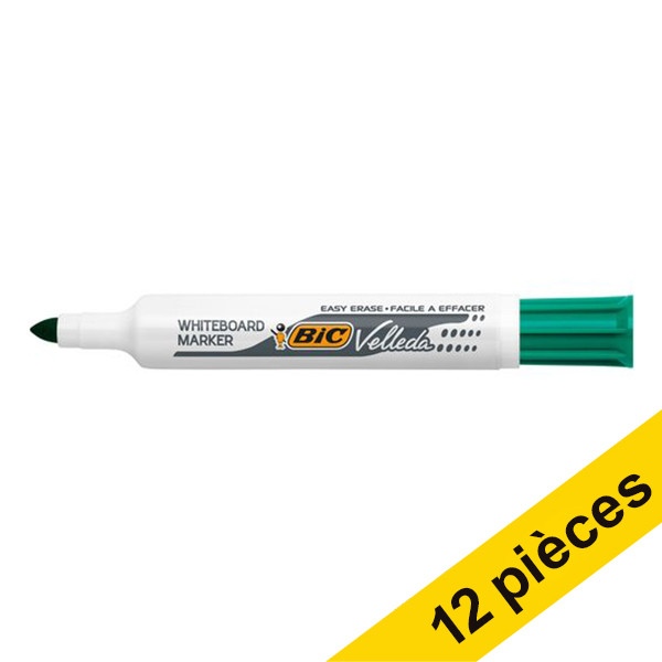 Offre : 12x BIC Velleda 1711 marqueur pour tableau blanc (0,6 mm ogive) - vert 240455 - 1