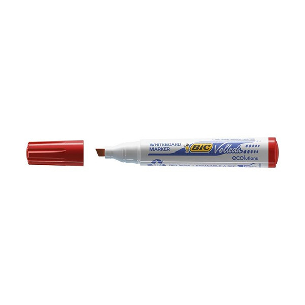 BIC Velleda 1751 marqueur pour tableau blanc (3,7 - 5,5 mm biseautée) - rouge 904948 240444 - 1