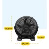 BRASQ F200 ventilateur sur pied (50 cm) - noir 828982 - 2