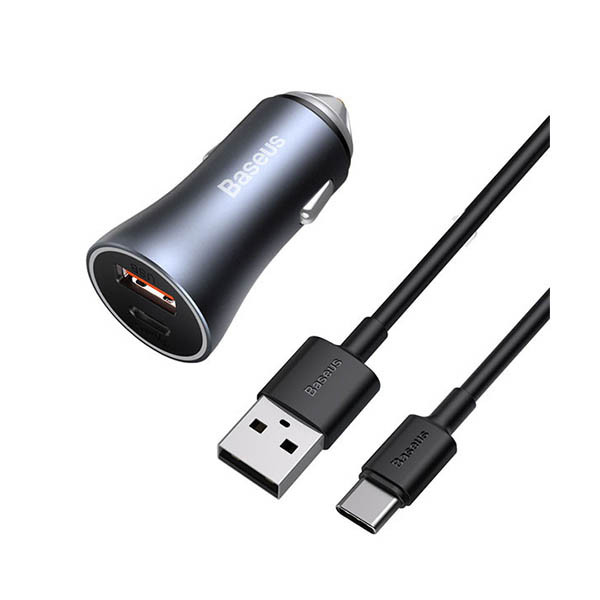 Baseus chargeur de voiture rapide USB-C + USB-A 40 W ABA00162 - 5