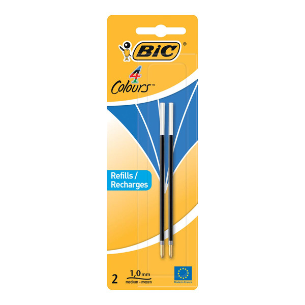 Bic 4 Colours recharge de stylo à bille moyen 2 pièces - bleu 931778 224654 - 1