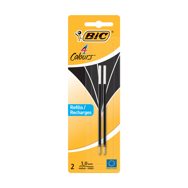 Bic 4 Colours recharge de stylo à bille moyen 2 pièces - noir 931779 224653 - 1