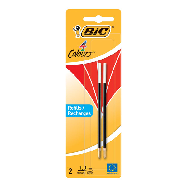 Bic 4 Colours recharge de stylo à bille moyen 2 pièces - rouge 929243 224655 - 1