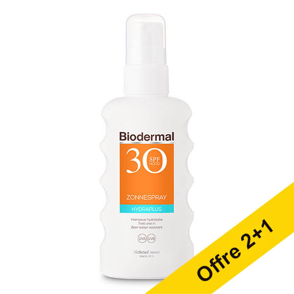 Offre : 3x Biodermal Hydraplus spray solaire SPF30 175 ml SBI00249 - 1