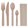 Biodore ensemble de couverts en bois avec serviette (100 sets) 521154 402767 - 1