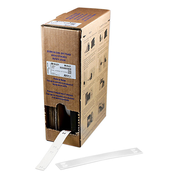 Brady BM-10X75-7598-WT étiquettes en polyester 10 mm x 75 mm (d'origine) - blanc BM-10X75-7598-WT 148017 - 1
