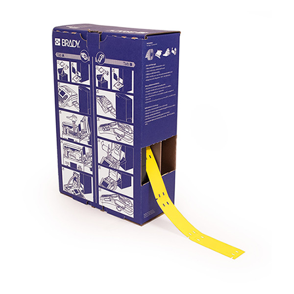Brady BM-10x75-348-YL étiquettes en polyoléfine 10 mm x 75 mm (d'origine) - jaune BM-10x75-348-YL 148030 - 1