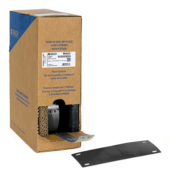 Brady BM-25x75-7643-BK étiquettes en polyuréthane 25 mm x 75 mm (d'origine) - noir BM-25x75-7643-BK 148006 - 1
