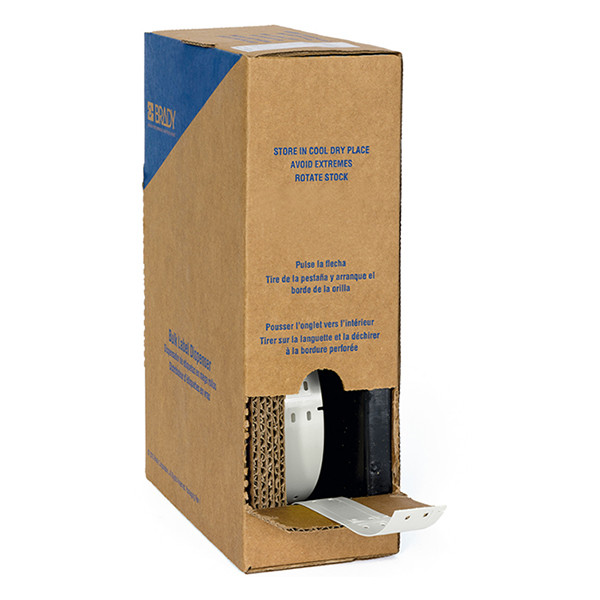 Brady BM-25x75-7643-WT étiquettes en polyuréthane 25 mm x 75 mm (d'origine) - blanc BM-25x75-7643-WT 148022 - 1