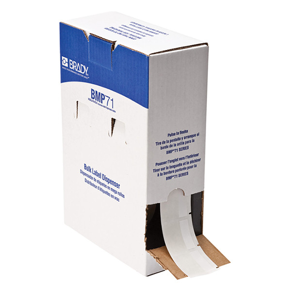Brady BM-32-427 étiquettes en vinyle laminé 38,10 mm x 38,10 mm (d'origine) - blanc BM-32-427 148027 - 1