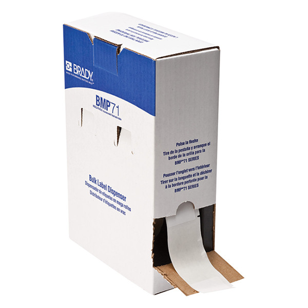 Brady BM-33-427 étiquettes en vinyle 38,10 mm x 101,60 mm (d'origine) - blanc BM-33-427 148021 - 1