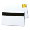 Cartes Magicard CR80 PVC avec sceau HoloPatch doré et bande magnétique (500 pièces) - blanc 145004 - 1