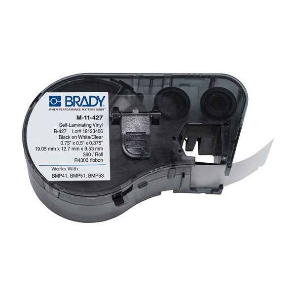 Brady M-11-427 étiquettes en vinyle laminé 19,05 mm x 12,7 mm x 9,53 mm (d'origine) M-11-427 146002 - 1