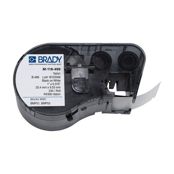 Brady M-118-499 étiquettes en nylon 25,4 mm x 9,53 mm (d'origine) M-118-499 146072 - 1