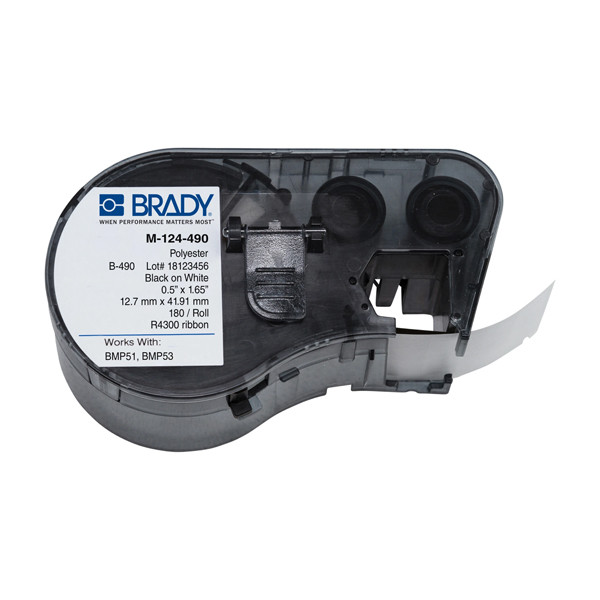 Brady M-124-490 étiquettes en polyester Freezerbondz 12,7 mm x 41,91 mm (d'origine) M-124-490 146060 - 1