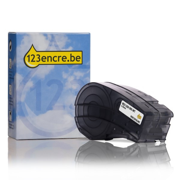 Brady M21-250-595-WT ruban vinyle 6,35 mm x 6,40 m (marque 123encre) - noir sur blanc M21-250-595-WTC RL-BD-Vi-21P-250-BK/WT 147161 - 1