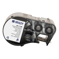 Brady M4-11-498 étiquettes en tissu vinyle 12,7 mm x 19,05 mm (d'origine) - noir sur blanc M4-11-498 148312
