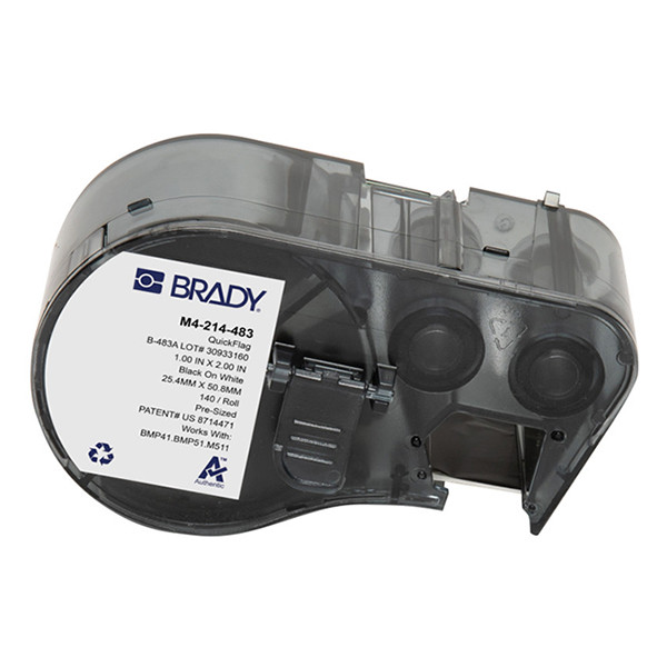 Brady M4-214-483 étiquettes en polyester 50,80 mm x 25,40 mm (d'origine) - noir sur blanc M4-214-483 147972 - 1