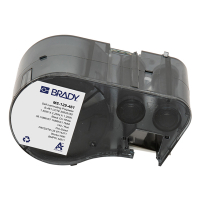 Brady M5-129-461 étiquettes en polyester laminé 38,1 mm x 57,15 mm x 31,75 mm (d'origine) - noir sur blanc/transparent M5-129-461 148140