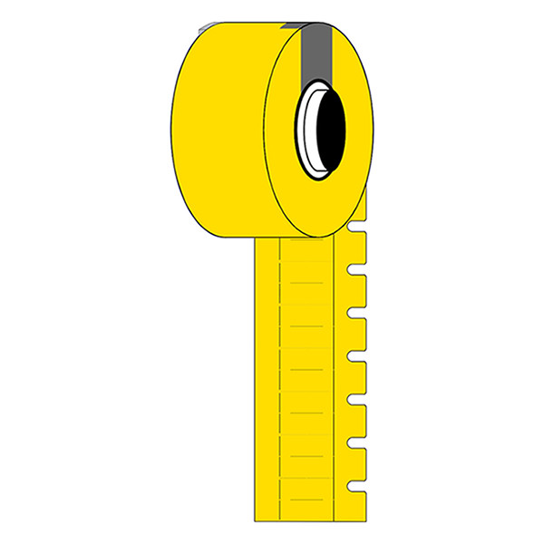Brady M6-10x4.2-7597-YL étiquettes en polyéthylène 10 mm x 4,20 mm (d'origine) - jaune M6-10x4.2-7597-YL 148098 - 1